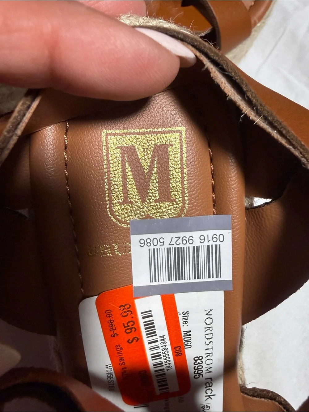 NWT Bruno Magli Estra Espadrille Platform Wedge (AS IS)